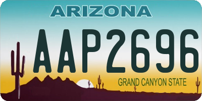 AZ license plate AAP2696
