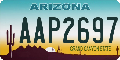 AZ license plate AAP2697