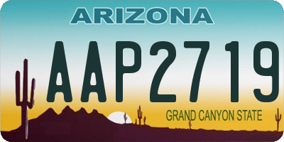 AZ license plate AAP2719