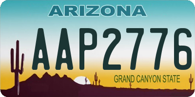 AZ license plate AAP2776