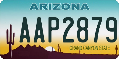 AZ license plate AAP2879