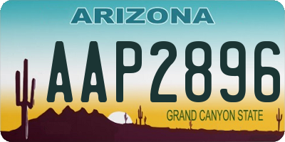 AZ license plate AAP2896