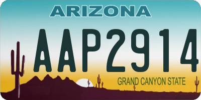 AZ license plate AAP2914