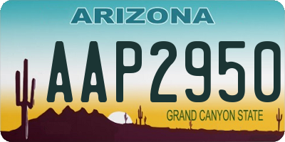 AZ license plate AAP2950