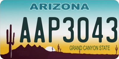 AZ license plate AAP3043