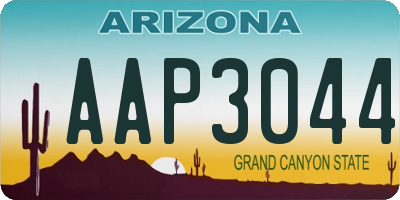 AZ license plate AAP3044