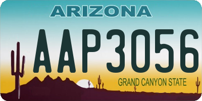 AZ license plate AAP3056