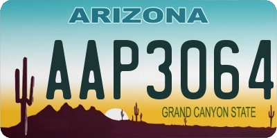 AZ license plate AAP3064