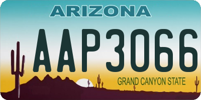 AZ license plate AAP3066