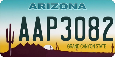 AZ license plate AAP3082