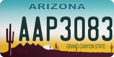 AZ license plate AAP3083