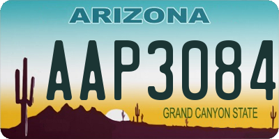 AZ license plate AAP3084