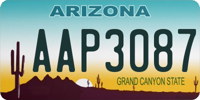 AZ license plate AAP3087