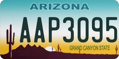 AZ license plate AAP3095