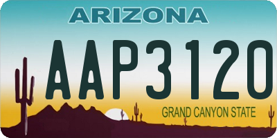 AZ license plate AAP3120