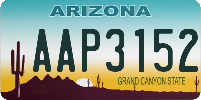 AZ license plate AAP3152