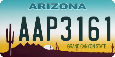 AZ license plate AAP3161