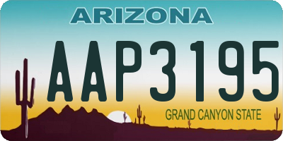 AZ license plate AAP3195