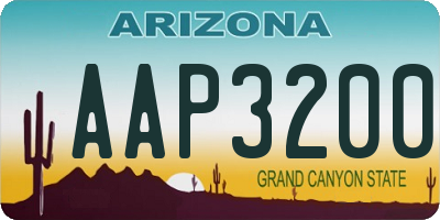 AZ license plate AAP3200