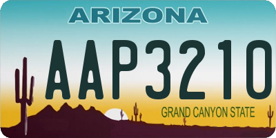 AZ license plate AAP3210