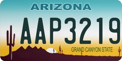 AZ license plate AAP3219