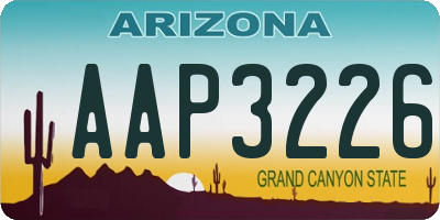 AZ license plate AAP3226