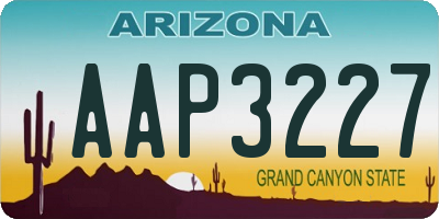 AZ license plate AAP3227