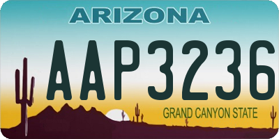 AZ license plate AAP3236