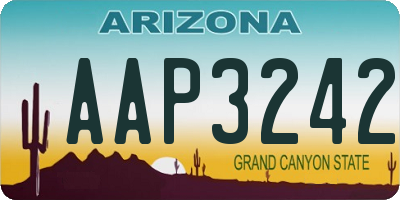 AZ license plate AAP3242