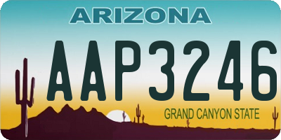 AZ license plate AAP3246