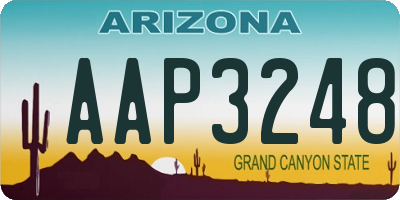 AZ license plate AAP3248