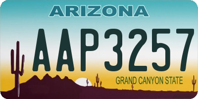 AZ license plate AAP3257