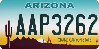 AZ license plate AAP3262