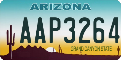 AZ license plate AAP3264