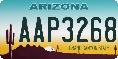 AZ license plate AAP3268