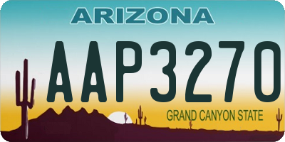 AZ license plate AAP3270