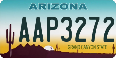 AZ license plate AAP3272