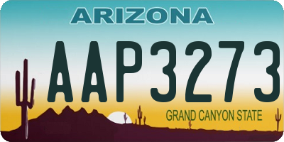 AZ license plate AAP3273