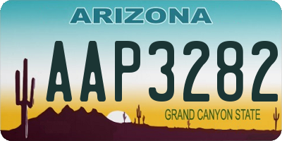 AZ license plate AAP3282