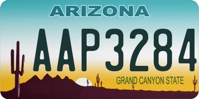 AZ license plate AAP3284