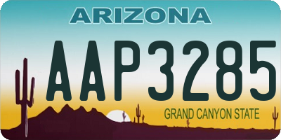 AZ license plate AAP3285