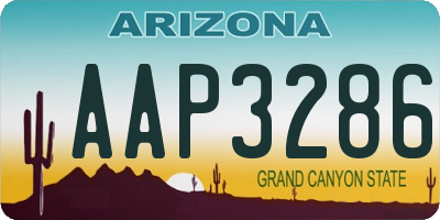 AZ license plate AAP3286