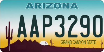 AZ license plate AAP3290