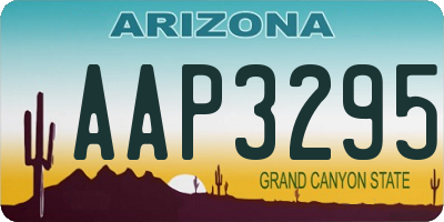 AZ license plate AAP3295