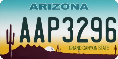 AZ license plate AAP3296