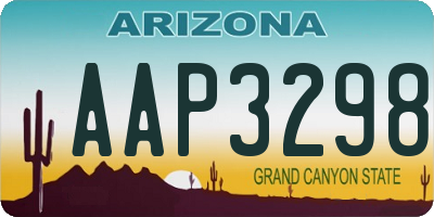 AZ license plate AAP3298