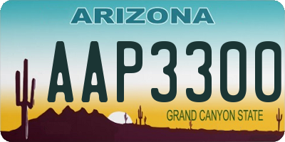 AZ license plate AAP3300