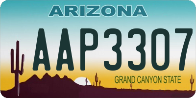 AZ license plate AAP3307