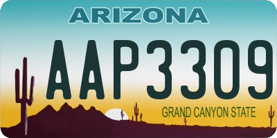 AZ license plate AAP3309