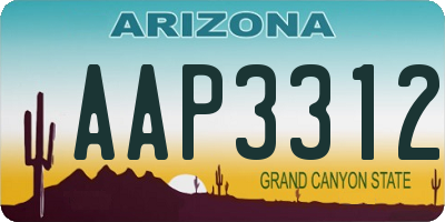 AZ license plate AAP3312